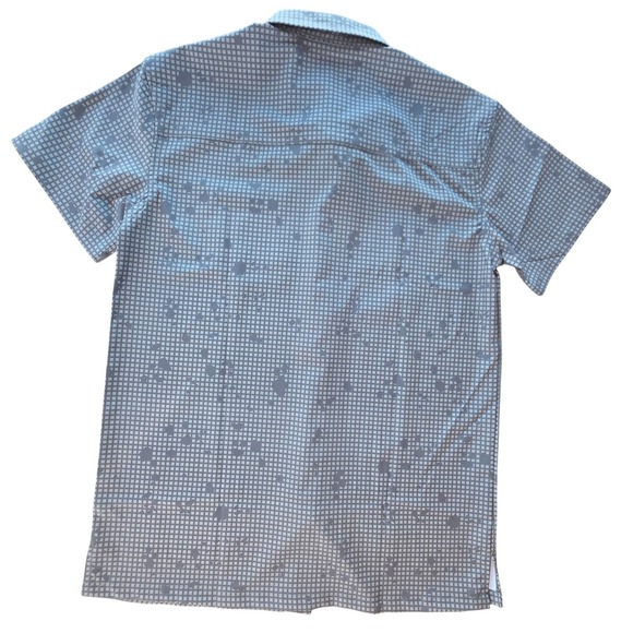 Retro Rifle Warrior Button Down Shirt Men's Medium Short Sleeve - Picture 6 of 7